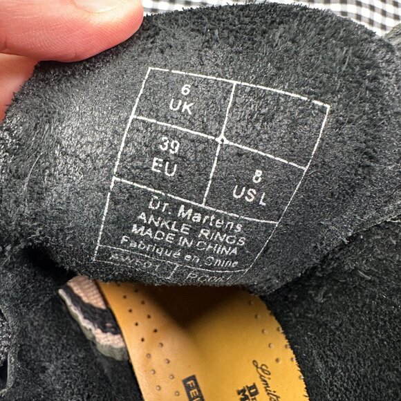 Dr Martens Felder X Felder Rare Black Ring Pierced 1460 Pascal Boot Women's 8 - Picture 7 of 7